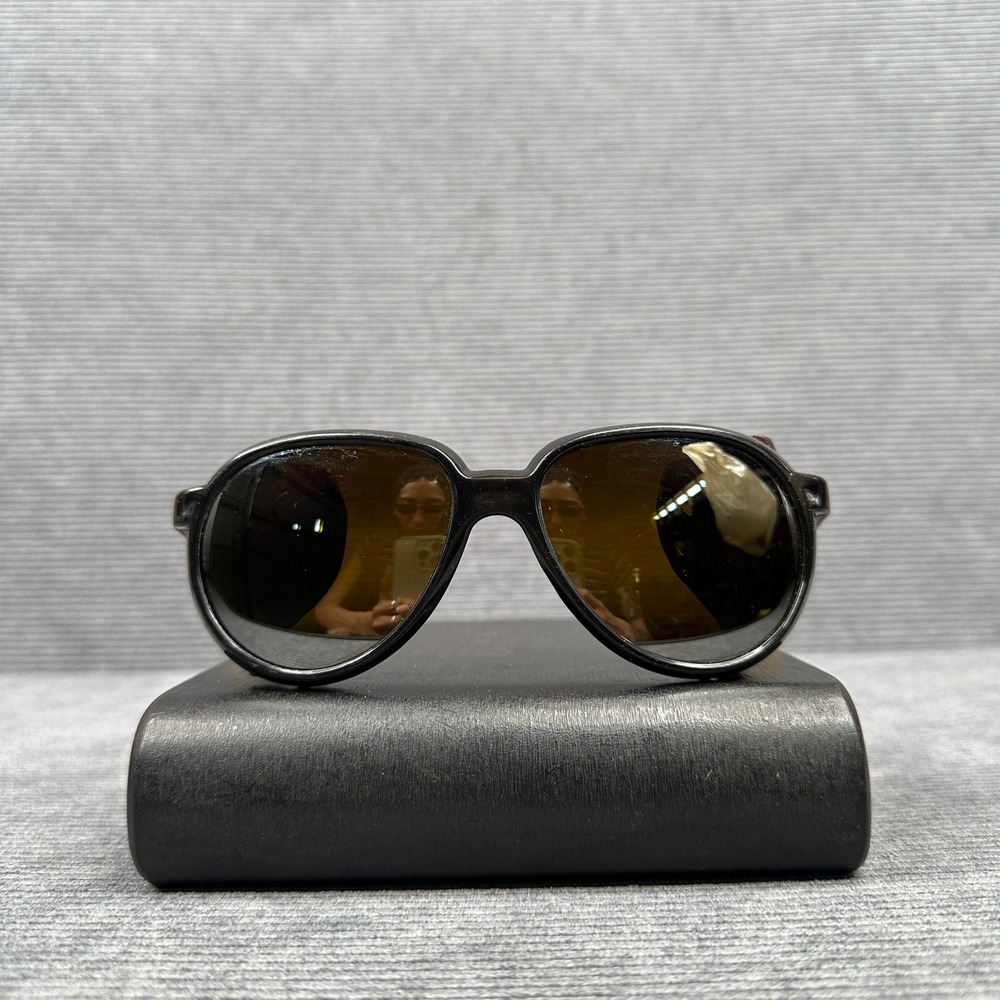 Vuarnet Vintage Glacier Sunglasses Black Leather Shields Skilynx France 027